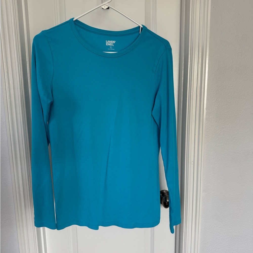 Lands' End Blue Long Sleeve Shirt